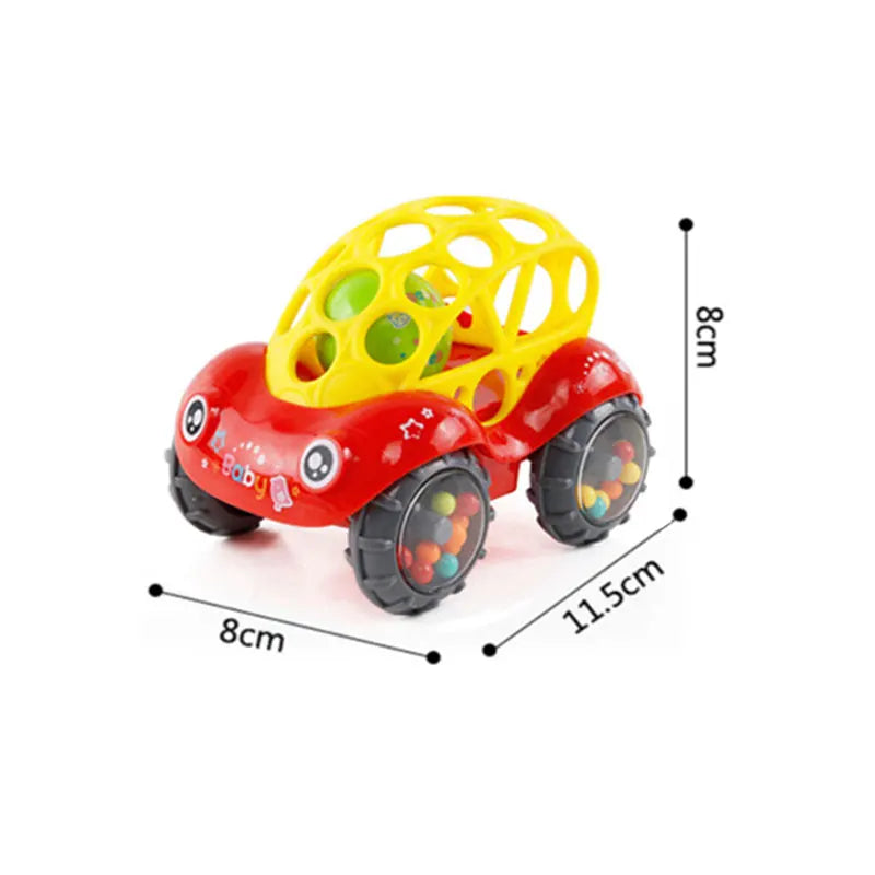 Baby Toys 0 12 Months Rotating Rattle Ball Grasping Activity Baby Development Toy Silicone Teether Sensory Toys for Babies Gifts