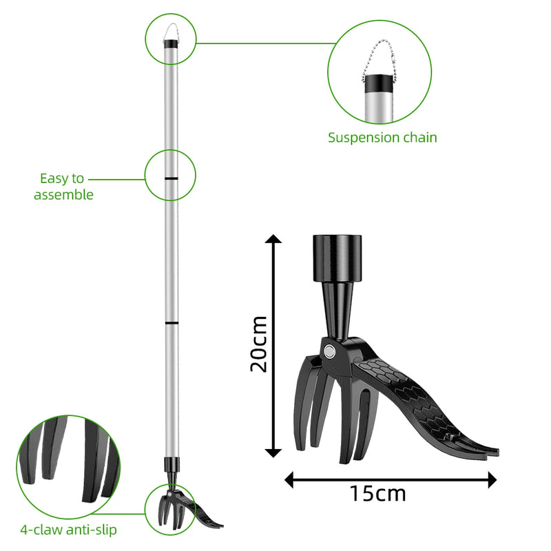 Stand Up Weed Puller Claw Tool Aluminum Alloy Weeding Head Replacement Garden Foot Pedal Digging Grass Shovel Root Remover