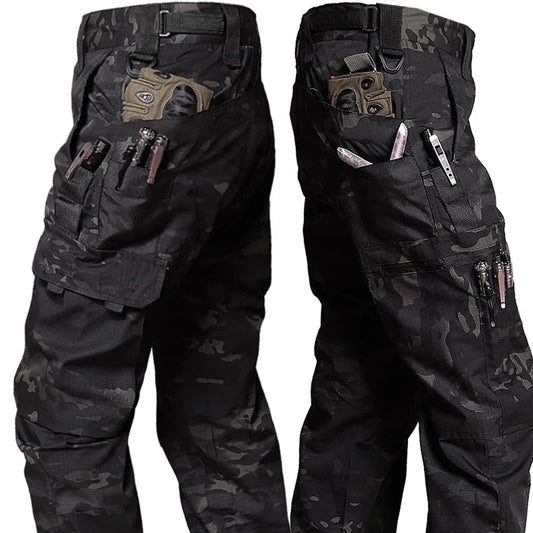 Pantalones tácticos impermeables para hombre, pantalones de combate para exteriores, multibolsillos, resistentes al desgaste, cargo.