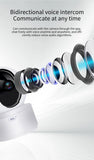 8MP 4K WiFi Security Indoor Camera 5X Digital Zoom Pan Tilt IP Camera Ai Automatic Tracking Night Vision Intercom Security