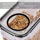 3pcs/set 2.5L/4L Grain Sealed Moisture-proof and Insect Proof Bucket Food Dispenser Kitchen Transparent Storage Box Label