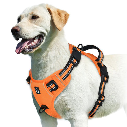 Arnés antitirones para perros, chaleco ajustable y acolchado suave con asa de fácil control.