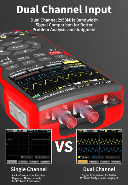 ZOYI Two-channel oscilloscope ZT-703S multifunction signal generator 3-in-1 high-precision electrician