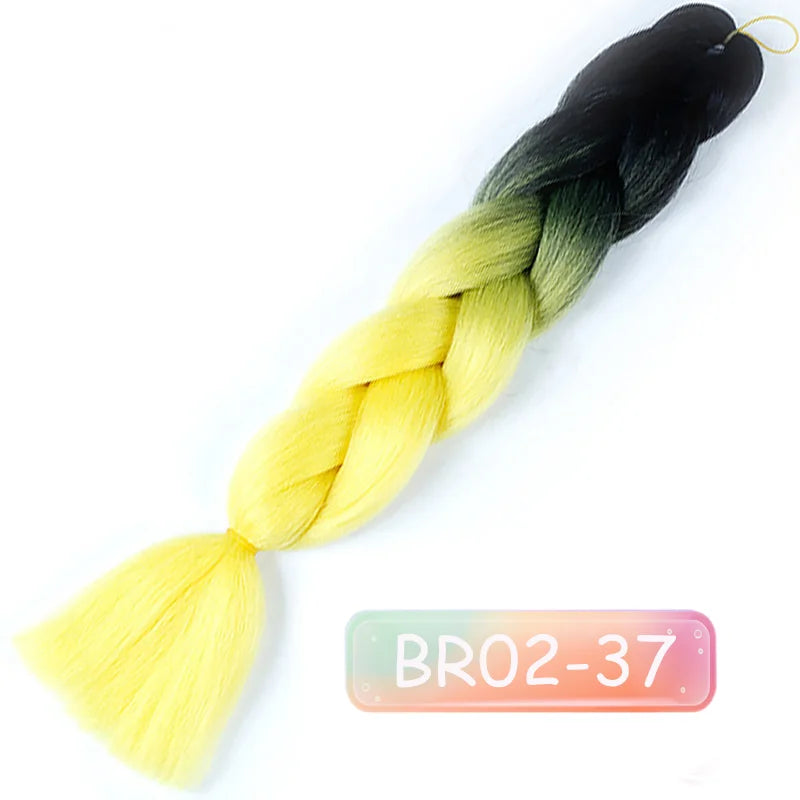 Lupu 24 "extensões de cabelo sintético longo ombre trança para mulheres preto roxo rosa azul loiro jumbo tranças suporte atacado