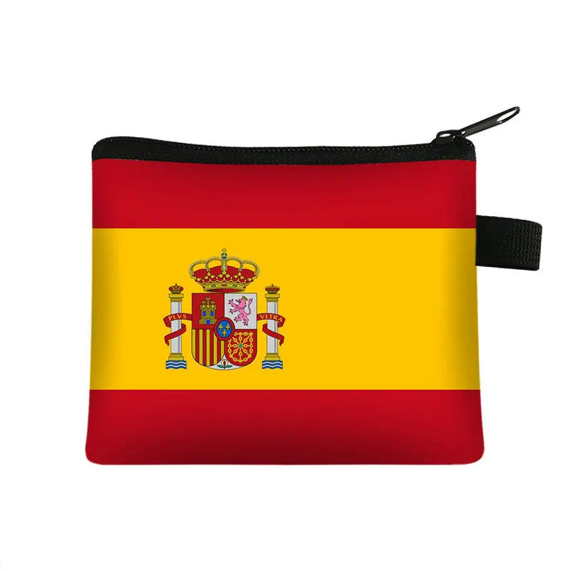 National Flag Print Coin Purses Algeria Spain Haiti Israel Women Wallet Saudi Arabia Men Purse Small Handbag Money Coin Bags
