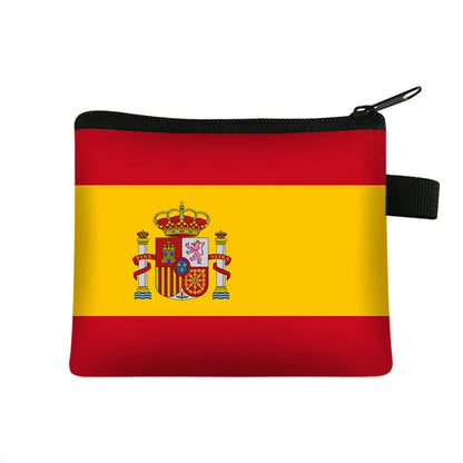 National Flag Print Coin Purses Algeria Spain Haiti Israel Women Wallet Saudi Arabia Men Purse Small Handbag Money Coin Bags