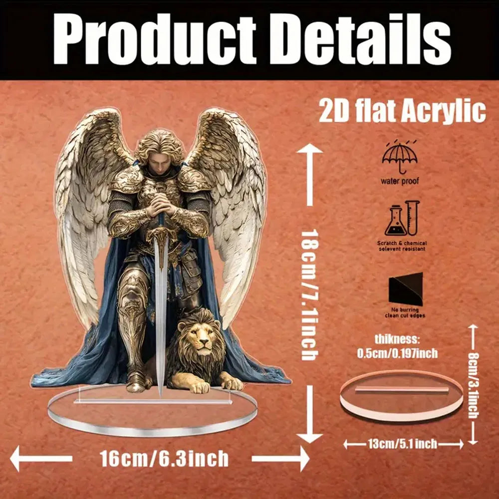 1pc Sacred Archangel Michael Desktop Decoration, Suitable for Home, Office, and Outdoor Spaces - Perfect Father's Day Gift