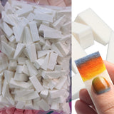 Esponja macia Escova de unhas, Triângulo Branco, Efeito Gradiente, Pintura, Gel, Halo Dyeing Tool, DIY, Maquiagem Manicure, Q9, 20 Pcs, 50Pcs