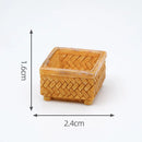 1pc Mini Simulated Rattan Basket Model DIY Creative Dollhouse Dessert Shop Food Vegetable Ornaments Craft Kitchen Decoration