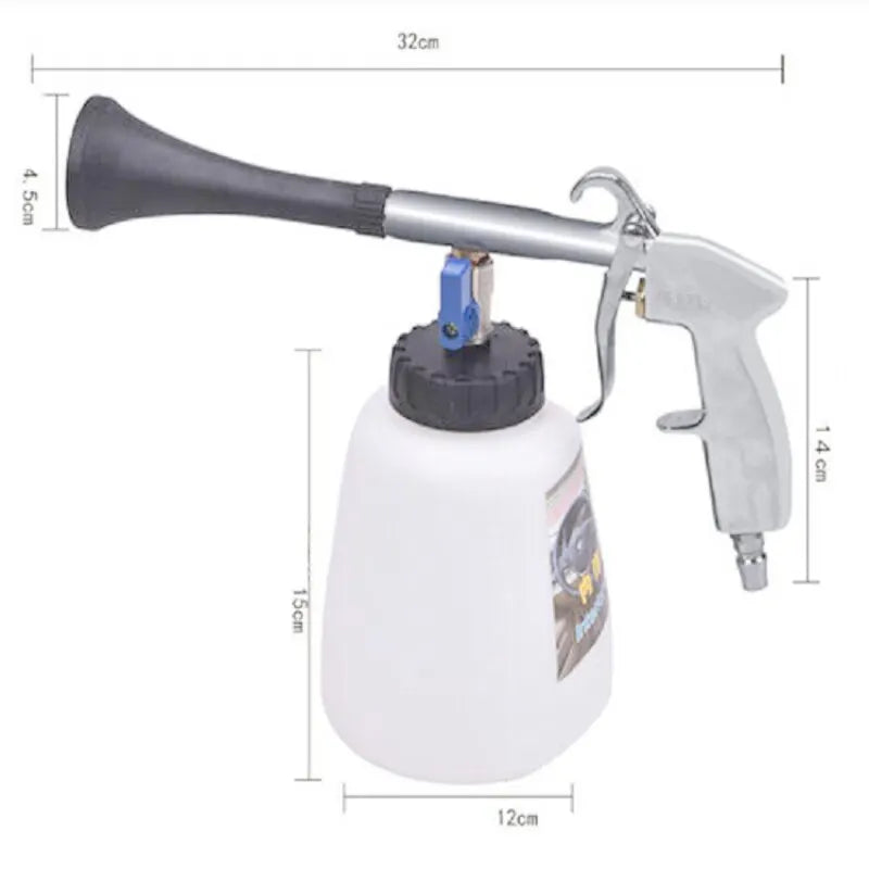 Car Interior Cleaning Gun Portable Dust Blowing Machine High Wind Speed Tornado Finger Pull Air Blowing Gun With Brush