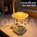 Starter Kit Small Fish Tank Fighting Fish Tank Tabletop Turtle Tank Goldfish Tank With Light Party Gift Idea For Kids