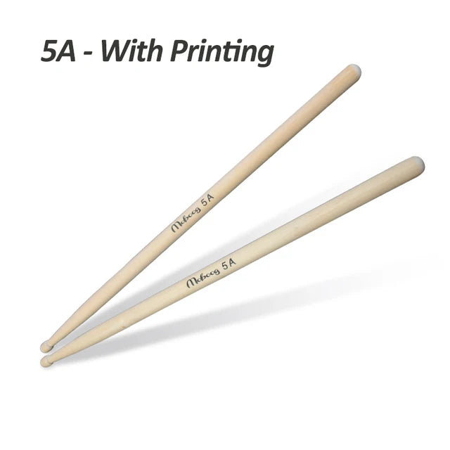 Lightweight Maple Wood Drumsticks, Wood Color Drum Sticks, Musical Aparts, Adult and Kids Gift, Size 5A, 7A, 1 Pair 