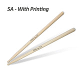 Lightweight Maple Wood Drumsticks, Wood Color Drum Sticks, Musical Aparts, Adult and Kids Gift, Size 5A, 7A, 1 Pair 
