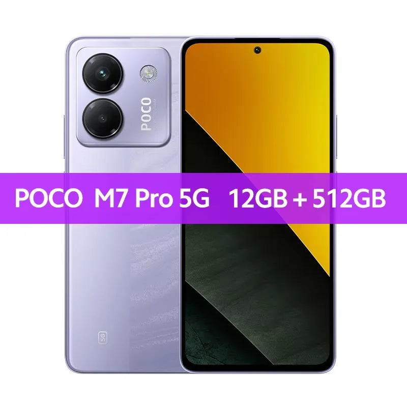 Global Version POCO M7 Pro 50MP Camera MTK Dimensity 7025-Ultra 120Hz FHD+ Eye-care AMOLED Display NFC 5110mAh Battery
