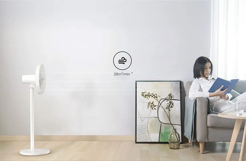 XIAOMI MIJIA Floor Fan,7 Blade,Adjustable wide-angle 90°,Home Fan For Living room,Support Connect MI HOME APP Wired Fan