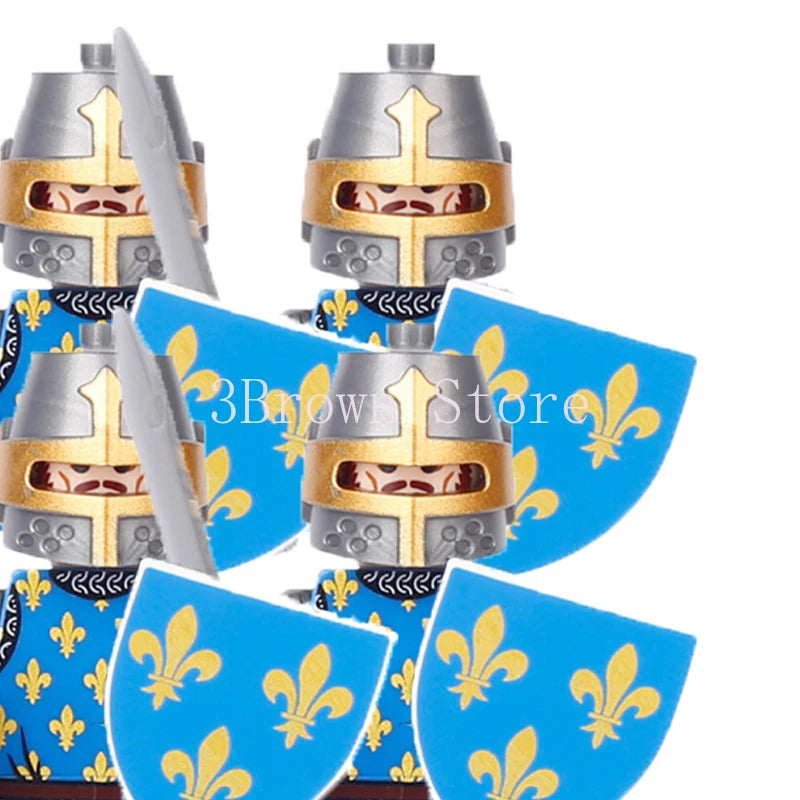 MOC Medieval Building Blocks Castle Knight Western Cowboy Historical Army Cavalry Horse Soldier Gun Kid Toy Gift Brick DIY S040