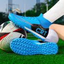 Professional Society Football Boot Men High-top Leather Lightweight TF/FG Five-a-side Soccer Shoes Childrens Football Shoes Kids