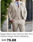 Traje de novio para boda 2025, corte entallado, 2 piezas (chaqueta y pantalón), transpirable (corbata incluida), ideal para padrinos de boda, fiestas y bailes de graduación.