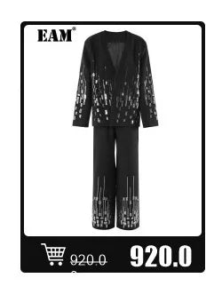EAM - Minifalda negra con cinturón y pedrería irregular, cintura alta, para mujer, tendencia de moda, primavera otoño 2025, JY75801