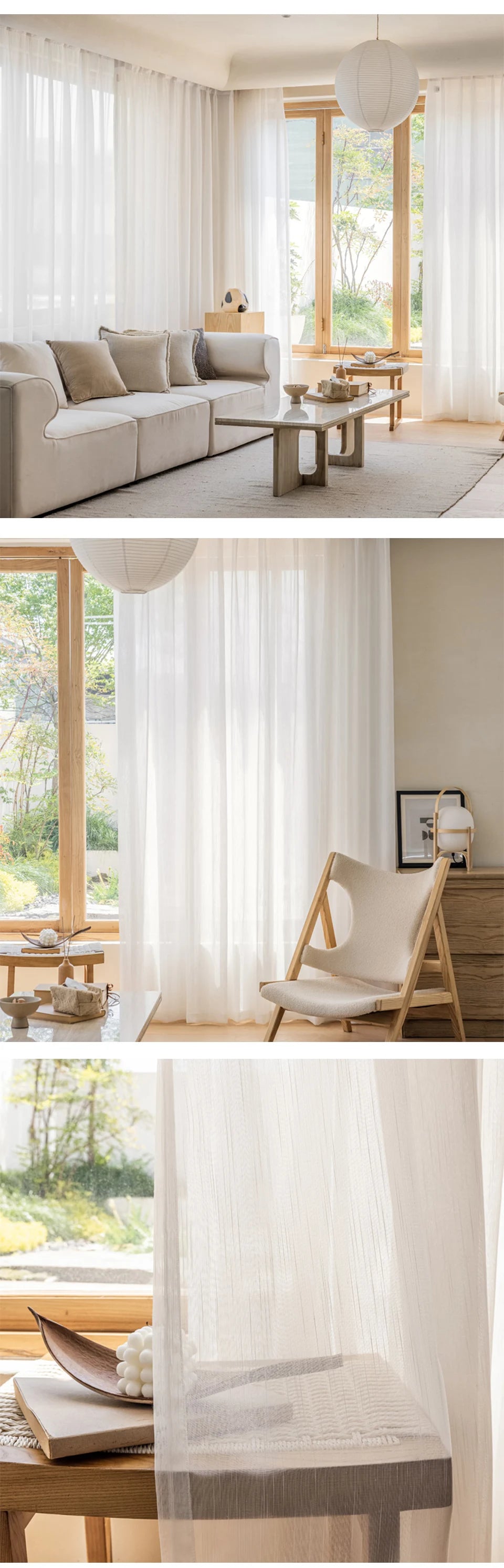 Cortinas transparentes de tul blanco a rayas, semisólidas, de tamaño personalizado, para sala de estar, dormitorio, cocina, cortinas de gasa