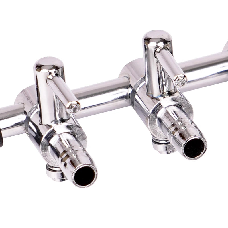 Stainless Steel Aquarium Air Distributor Fish Tank Oxygen Pump Accessories Air Splitter Flow Controller Pump Switch Valve Tap