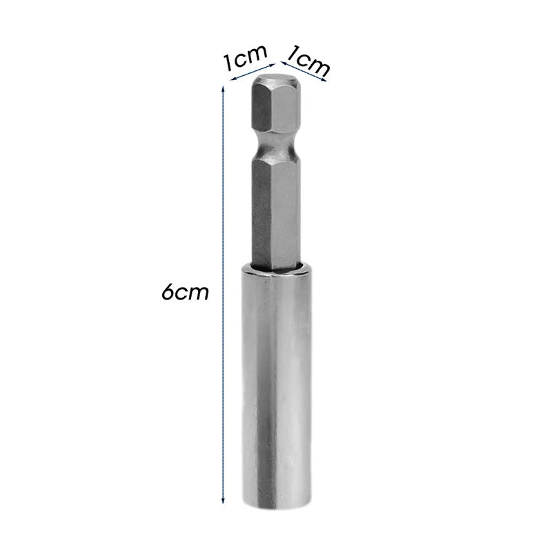 10/1pcs Magnetic Screwdriver Extension Hex Shank Extended Connecting Rod Carbon Steel Screwdriver Bit Holder Power Tools