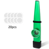 Diafragma de metal Kazoo com estojo de silicone, bom companheiro para cavaquinho, violino, guitarra, piano, 7 cores, 20 peças