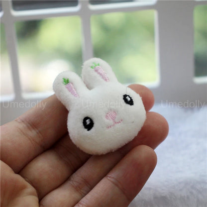1/6 or 1/12 Scale Miniature Dollhouse Bear Rabbit Plush Toy Mini Kids Room Decor for OB11 Blyth Doll Accessories