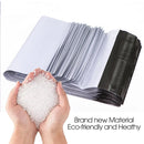 Saco de correio branco para embalagem, selo auto-adesivo Express Bag, organizador impermeável, bolsa de correio, branco, 0.12mm grosso, 10 Pcs