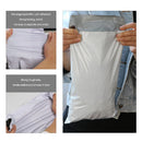 Saco de correio branco para embalagem, selo auto-adesivo Express Bag, organizador impermeável, bolsa de correio, branco, 0.12mm grosso, 10 Pcs
