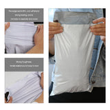 White Courier Bag for Packaging, Self Adhesive Seal Express Bag, Waterproof Organizer, Courier Bag, White, 0.12mm Thick, 10 Pcs 