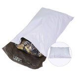 White Courier Bag for Packaging, Self Adhesive Seal Express Bag, Waterproof Organizer, Courier Bag, White, 0.12mm Thick, 10 Pcs 
