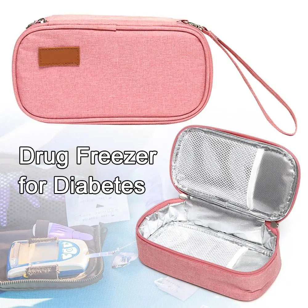 Saco refrigerando portátil da insulina Protetor da pílula de Oxford Congelador impermeável de drogas para diabetes Medicla Cooler Bolso diabético