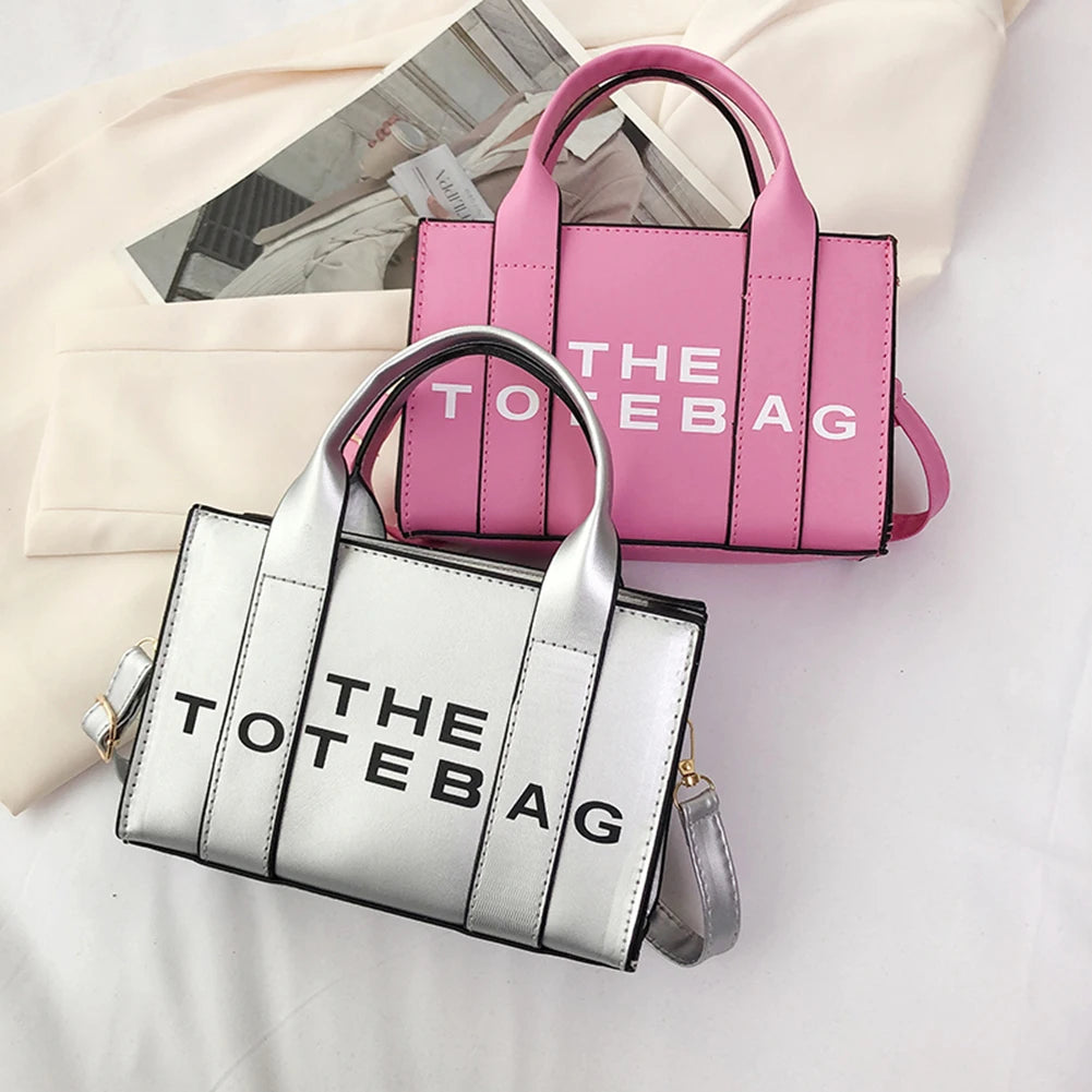 PU Leather Tote Bag for Women, Fashion Handbag, Top Handle Bag, Casual Crossbody Bag, Simple Shoulder Bag 