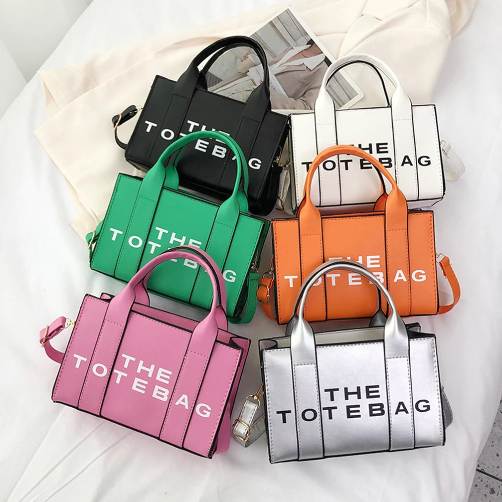 PU Leather Tote Bag for Women, Fashion Handbag, Top Handle Bag, Casual Crossbody Bag, Simple Shoulder Bag 