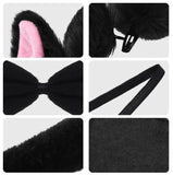 Animal Cat Tiger Cosplay Costume for Boys Girls Headband Clothes Shoes Tail Tutu Skirt Gloves Set for Kids School Performance