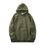Dukeen-Men's Solid Color Heavyweight Fleece Hoodies, Loose Long Sleeve Clothes, Monochrome, 400G, Autumn, 2023 