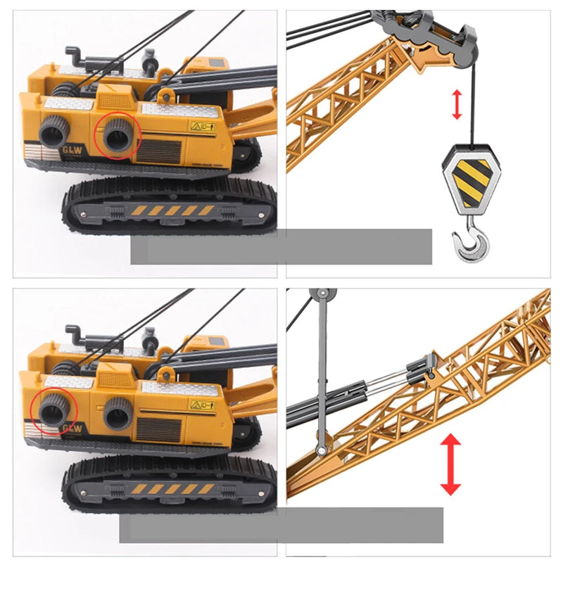 Juguetes para niños, tractor de aleación, excavadora, buldózer, grúa en miniatura, camión, modelo de vehículo agrícola de ingeniería fundido a presión, regalos para niños