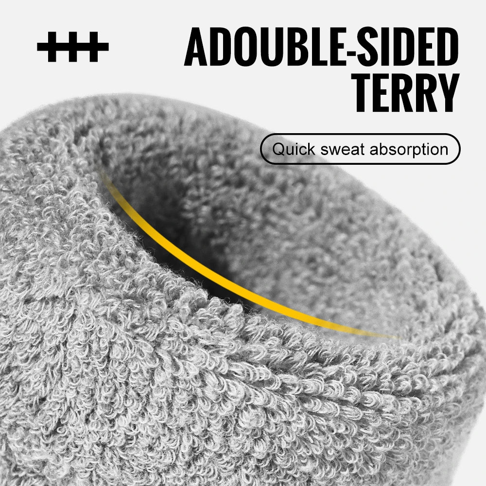 WRELS Wristbands Terry Cloth Moisture Wicking for Sports Tennis Gym Work Out Wristbands Sweatbands Absorbent Wrist Sweat Bands