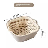 Kitchen Sink Vegetable Drainer Fruit Basket For Fruit Washing Plastic Basin Vegetable Washing Basin Drain Basket Basin