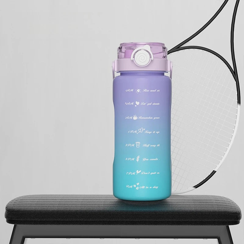 1.5L-2L Summer Large Capacity Kettle, Double Drinking Cup, Outdoor Sports Fitness Water Bottle, Straw Cup Drinking Utensils