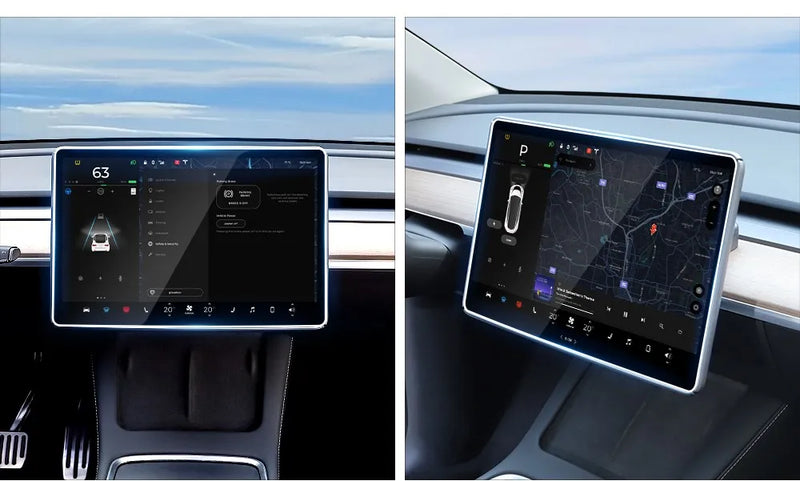 Protector de pantalla de vidrio templado YZ para consola central Tesla Model 3 Y, película HD antirreflejo, accesorios de protección de pantalla