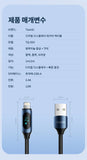 Toocki LED Display USB Cable For iPhone 14 13 12 11 Pro Max Fast Charger Charging Lightning 2.4A USB Wire Cord X XR 8 7 1m 2m