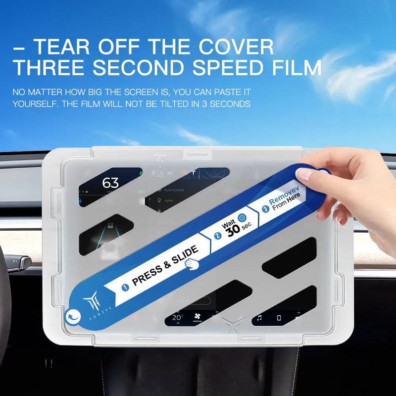 Protector de pantalla de vidrio templado YZ para consola central Tesla Model 3 Y, película HD antirreflejo, accesorios de protección de pantalla