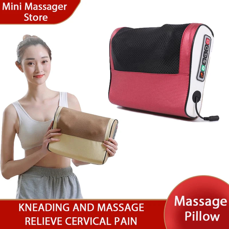 Almohada masajeadora eléctrica para cuello 2024, multifuncional, para la salud del cuello y la relajación.