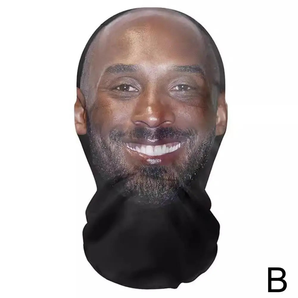 Máscara creativa de Kanye con impresión 3D, malla elástica, máscara facial completa, tocado para cosplay, artículos novedosos, accesorios de fiesta para cosplay para hombres y mujeres