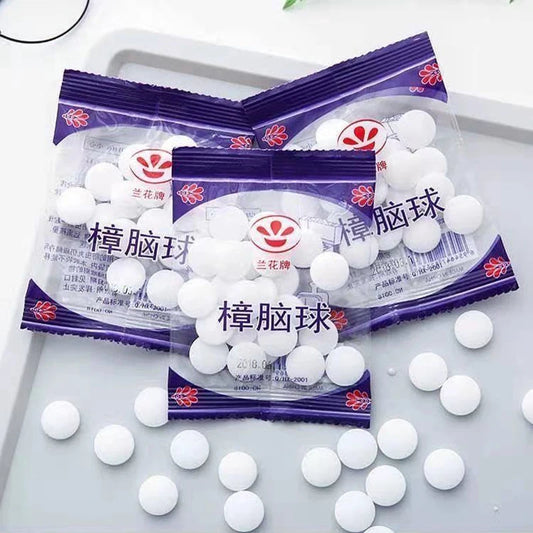 Bola de alcanfor natural para armario, elimina el olor de los zapatos, es resistente a los insectos y a las polillas, protege el armario del moho y las polillas. Pastillas Dropship Mothbal.
