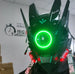 Green circular lamp