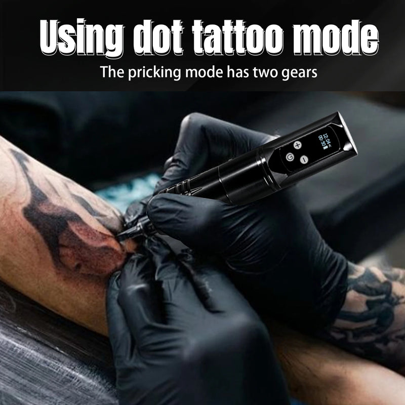 Wireless tattoo pen tattoo machine Motor Stroke 4mm LED 4 gears adjustable Suitable for novice tattoo artists tattoo supplies