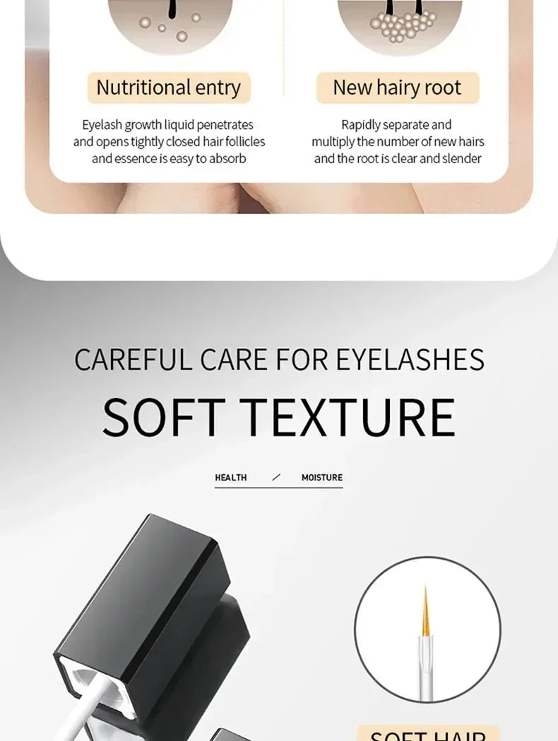 Fast Eyelash Growth Serum Natural Eyelash Eyebrow Enhancer Longer Fuller Thicker Lashes Nourish Treatment Eye Beauty Care Makeup